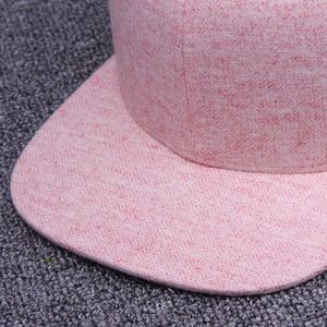 Casquette personnalisée Hip Hop Performance Sportive d'extérieur en tissu chevron 50% laine, 6 panneaux, profil moyen, visière plate, Automne Hiver - Product Image 3