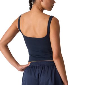 Custom Wholesale Women Sleek Square Neck Crop Tank <b>Top</b> Soft Stretch Slim Fit Casual Summer Camisole Activewear - Product Image 4