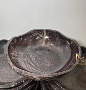Tazón para Ensalada de Resina Pulida Ecológica con Textura de Mármol, Diseño Clásico Aqua Swirl para Hogar, Hotel, Restaurante, Boda - Product Image 2