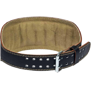 Cowhide Leather Gym Training Belt Buckle Double Prong <b>Back</b> <b>Support</b> Non-Slip Fitness Customizable Logo Body Building Custom - Product Image 4