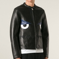 Nouvelle veste en cuir pour homme en peau de mouton, style motard, tendance coréenne, coupe slim, revers, imperméable, écologique, style urbain 2024