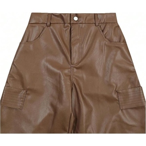 Custom <b>Men</b>’s <b>Leather</b> Pants Slim Fit Motorcycle <b>Trousers</b> Fashion Casual <b>Leather</b> Pants Streetwear Bottoms OEM Private Label - Product Image 3