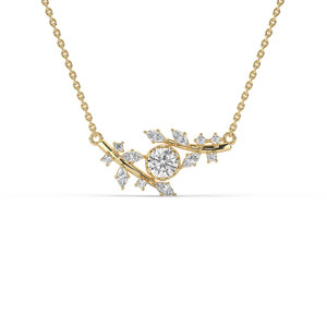 Pendentif unique en diamant de laboratoire rond de 2 carats, argent 925, or, style unique, pendentif de fiançailles pour femmes - Product Image 3