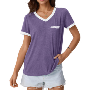 Camiseta de Mujer de Alta Calidad, Personalizada con Logotipo, de Algodón, Informal, Tejida, Lisa, con Estampado Gráfico, Estilo Urbano - Product Image 5