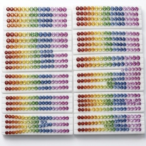 Saphir arc-en-ciel naturel multi-couleurs certifié IGI, taille brillant rond, pour la fabrication de bijoux de luxe, 2 mm - Product Image 4