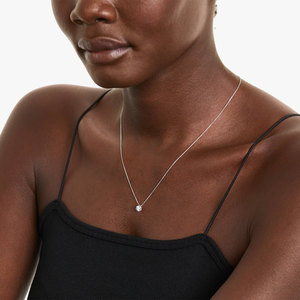 Collar de Cadena de Plata 925 con Diamantes de Moissanita Brillantes, Estilo Elegante y Minimalista, para Mujer, Regalo de Joyería - Product Image 2