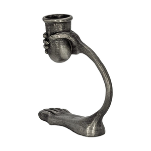 Support de bougie chauffe-plat moderne abstrait en fer finition argentée, fait main, durable, en forme de main et de pied humains, sculpture artistique créative, vente en gros - Product Image 4
