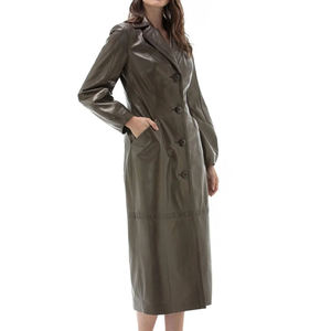 Manteau long en cuir véritable pour femme 2026 – Couleurs personnalisées, imprimé vintage, imperméable, chaud, élégant pour l'hiver - Product Image 4