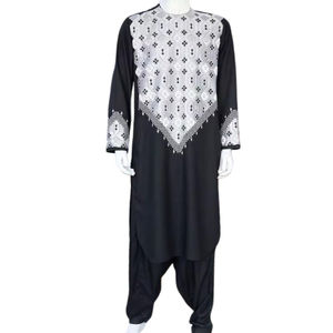 Nouvelle Conception Tendance : Shalwar Kameez Afghane Musulmane Respirante, Robe Afghane de Style Kabul Balochi Brodé et Élégant - Product Image 4
