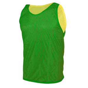 Bavoir d'entraînement personnalisé réversible, antibactérien, respirant, à séchage rapide et anti-UV |   Gilet de sport en maille vert et jaune |   Double couche - Product Image 2