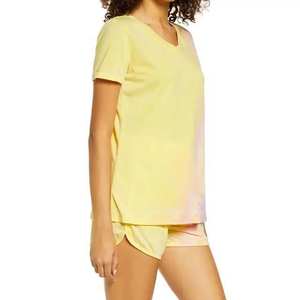 Conjunto de Top de Manga Corta y Pantalones Cortos para Mujer, Dos Piezas de Verano, 100% Algodón, Ropa de Mujer, Conjuntos de Mujer, Conjunto de 2 Piezas de Algodón - Product Image 4