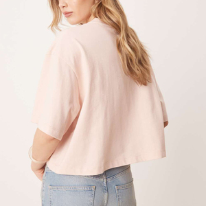 Camiseta Corta Oversize con Hombros Caídos y Estampado Personalizado para Mujer 2026 - Product Image 5