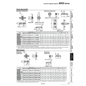 Options de réglage pneumatique SMC pour pièces pneumatiques MXQA-CT20 de la série MXQ - Product Image 1