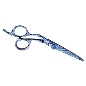 Ciseaux à cheveux de haute qualité en titane bleu, 5 1/2 à 6 pouces, bord décoré au laser pour un contrôle précis de la coupe des cheveux - Product Image 4