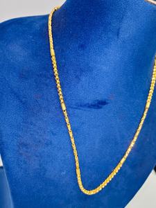 Cadena Bahubali de oro macizo de 22 quilates para hombres y mujeres, collar de eslabones de oro amarillo auténtico, joyería fina para uso diario, regalo unisex - Product Image 2