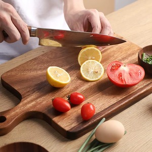 Planche à découper en bois naturel écologique avec poignée ergonomique, épaisseur 1,5 cm, compatible lave-vaisselle - Product Image 5