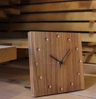 Horloge murale vintage en bois à quartz avec affichage à aiguilles, design Art Déco classique pour mariage et retraite