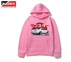 Felpa con Cappuccio Blu Navy da Uomo INDEX, Stampa Auto R32, Casual in Pile con Tasca Frontale, Abbigliamento Autunnale - Product Image 5