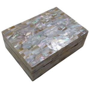 Magnifique boîte à bijoux rectangulaire en os incrusté avec des sculptures complexes, disponible en plusieurs couleurs pour la maison et le rangement, provenant d'Inde. - Product Image 3
