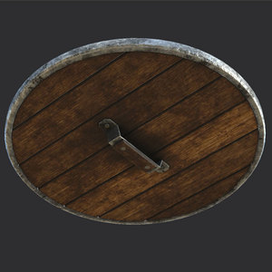 Authentique bouclier viking en bois rond, artisanat d'inspiration nordique classique pour exposition historique et collection décorative - Product Image 4