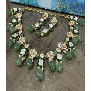 Impresionante Conjunto de Collar y Aretes de Moissanita Chapados en Oro de Primera Calidad para Regalo de Boda y Aniversario - Product Image 2