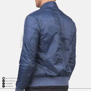 Veste bomber unisexe personnalisée avec logo camouflage sur le devant, en satin imperméable et respirant, patchwork, broderie, fermeture éclair, style varsity, OEM - Product Image 2
