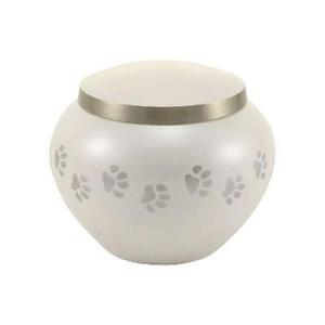 Urna Conmemorativa Negra Odyssey para Cenizas, Diseño de Huella de Pata, Tapa Metálica, Urna para Cremación de Mascotas, Artículos Funerarios, Diseños Personalizables - Product Image 3