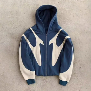 SINEWY SPORTS Custom 2026 New Design Spring Embroidered Knitted Polyester/Cotton Slim Fit Windproof Lined <b>Pullover</b> <b>Men</b> Hoodie - Product Image 5