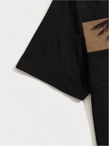 Ensemble chemise et short pour homme, 2 pièces, imprimé graphique, tenues de plage - Product Image 4