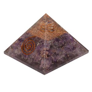Pyramide d'orgone en améthyste de qualité supérieure, générateur d'énergie en cristal fait main pour l'équilibrage des chakras et la méditation - Product Image 2