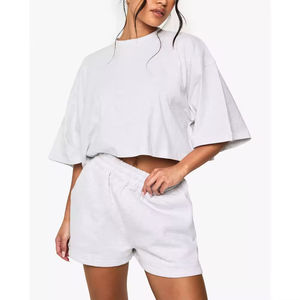 Conjunto de dos piezas de verano para mujer, pantalones cortos de malla con botones, personalizable, transpirable, informal, para correr, conjuntos de verano para mujer, hecho por Numica Sports - Product Image 5