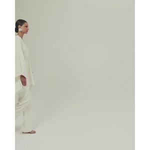 Robe en viscose blanche faite à la main, col en V croisé, manches longues, à nouer, longueur au-dessus du genou, tenue de soirée d'été, prix de gros - Product Image 3