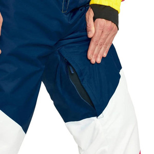 Custom <b>Retro</b> Neon Color Block Men Women <b>Ski</b> Jumpsuit Waterproof 10,000mm Windproof PP Cotton Filled Polyester/Nylon Winter - Product Image 4