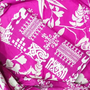 Tissu en coton pur doux imprimé au bloc avec dupatta en mulmul, tissu pour salwar kameez, style indien pakistanais, pour la confection de robes - Product Image 3