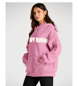 Sweats à capuche pour femmes de qualité supérieure, élégants, vente en gros, nouveau design, couleur unie, streetwear décontracté, vêtement d'entraînement - Product Image 1