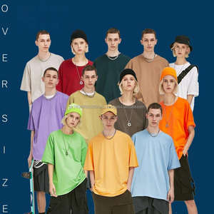 Qualité supérieure Logo personnalisé poids lourds t-shirts t-shirt 100% coton hommes t-shirt 200GSM épais coton surdimensionné blanc t-shirts - Product Image 2