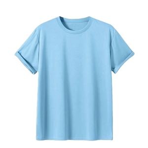Camisetas de Manga Corta Casuales de Algodón 100% Personalizadas al por Mayor, Cuello Redondo, Color Sólido, Ropa para Hombre - Product Image 1