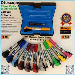 Otoscopio Manual de Alta Calidad con Fibra Óptica Naranja, Juego de Instrumentos para Médicos, Precio de Venta Superior, Reutilizable y Ligero - Product Image 6