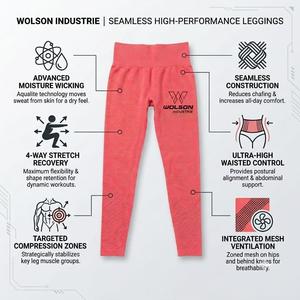 Leggings Deportivos de Cintura Alta para Mujer, Compresivos, Elásticos, de Secado Rápido, Ecológicos y Sin Costuras para Entrenamiento Atlético - Product Image 5