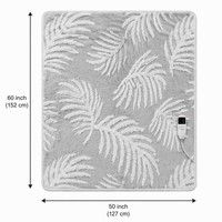 Plaid chauffant portable 50x60 pouces en jacquard à carreaux Sherpa, chauffe rapide avec 6 niveaux de chaleur, arrêt automatique, lavable