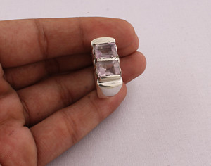 Natural <b>Amethyst</b> <b>Ring</b> 925 Sterling <b>Silver</b> Jewelry February Birthstone <b>Ring</b> Vintage Style Purple Gemstone <b>Ring</b> for Women - Product Image 2
