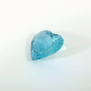 Piedra preciosa suelta de aguamarina natural con corte en forma de corazón, cristal de aguamarina azul genuino de Brasil para joyería fina. - Product Image 5