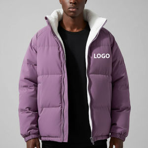 High Quality Winter Men's Puffer Jacket Stand Collar Zipper Full Sleeves Solid Color Waterproof Windproof Reasonable Prices - Product Image 3