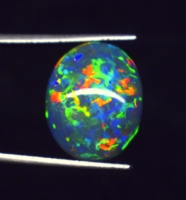 Opale naturelle multi-éclats taille ovale cabochon 6,1 carats, pierre précieuse lâche du Rajasthan avec jeu de couleurs pour la fabrication de bijoux