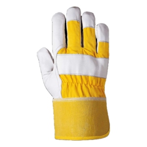 Guantes de Trabajo de Cuero Vacuno Resistentes al Calor, para Uso Industrial, con Forro de Algodón, para Soldadores - Product Image 1