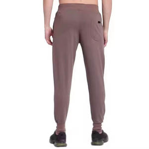 Pantalon de jogging décontracté en toile légère délavée pour homme, en coton, teint en pièce, style streetwear, devant plat, personnalisable OEM - Product Image 2