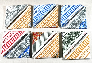 Bandana carré en coton fait main à motifs floraux, imprimé à la main, respirant, foulard d'été, artisanat indien, foulard décontracté - Product Image 4