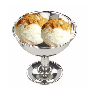 ถ้วยไอศกรีมโลหะตกแต่งระดับพรีเมียม ถ้วยเสิร์ฟขนมหวานสแตนเลส สำหรับเป็นของขวัญงานแต่งงานและใช้รับประทานอาหารที่บ้าน - Product Image 1