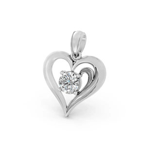 Lab Grown Diamond Heart Pendant 14K Yellow Gold IGI Certified Solitaire Love <b>Necklace</b> Romantic Wedding Anniversary Gift for - Product Image 6