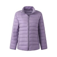 Chaqueta Cálida Plegable con Cuello Alto, Ligera, Cortavientos y Térmica para Otoño e Invierno, Ideal para el Día a Día, Viajes y Uso Diario